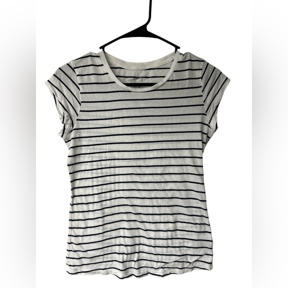 Striped Black and White Women's T-Shirt